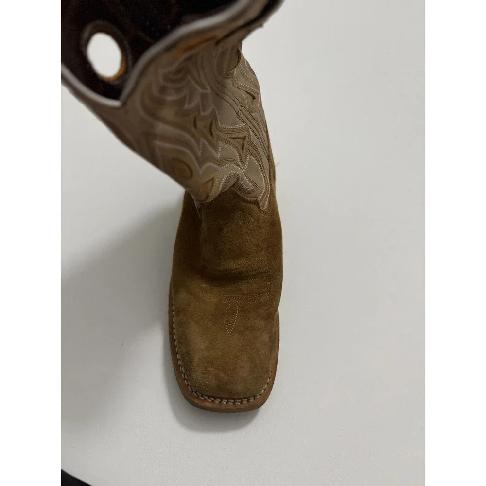 Durango Brown Suede Square Toe Women's Cowboy Boots 8
